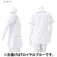 ナガイレーベン 女子上衣 Tロイヤルブルー L HOS-4902 1枚　白衣