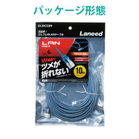 LANケーブル 10m cat6準拠 爪折れ防止 ギガビット やわらか より線 ブルー LD-GPYT/BU100 エレコム 1個（直送品）