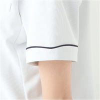 フォーク レディスチュニック 2013CR ホワイト×ネイビー S ナースジャケット 女子医務衣 医療白衣 1枚（直送品）