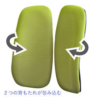 DUOREST コンフィー オフィスチェア ファブリック 肘付 グリーン DR-260SP(DGR) 1脚 背座：布張り 脚幅580、座幅480mm