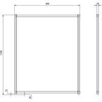 トーカイスクリーン EGシンプルパネル パーティション プリントシートタイプ ブルー 高さ1100×幅900mm EG-1109LB 1枚
