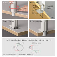 アスカ テレホンスタンドブリッジ（ハイタイプ） ライトグレー 幅205×奥行345×高さ315mm TS5053 1台
