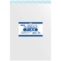 HEIKO クリスタルパック TA4 横225×縦310+フタ40mm 6743200 OPP袋 透明封筒 1袋（100枚入） シモジマ