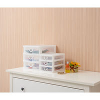 サンコープラスチック　エルピス　A4浅型3段クリア　A4　A-403　W