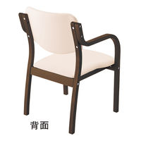 アイリスチトセ 福祉用イス ダークフレーム/アイボリー MD-V-DBR-IV スタッキング リーズチェア 介護 安定 幅520mm 座面高420mm