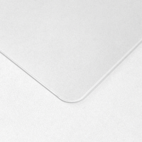 プラス ななめカットデスクマット OAタイプ 大（1390×590mm） 厚さ1.7mm 下敷きなし 透明 41342