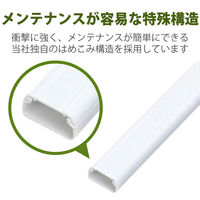 エレコム　マルチ対応モール（両面テープ付）　壁用モール　ホワイト　長さ1m×幅22mm　LD-GAF2/WH　1本