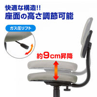 サンワサプライ　スタンダードチェアー　オフィスチェア　肘無し　グレー　SNC-A1LGY　1脚