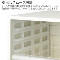 プラス　レターケース　A4タテ　浅型5段　仕切り板付き　ホワイト　白　引き出し　4台　16082