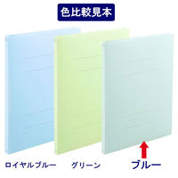 フラットファイル　PPラミネート　A4タテ　10冊　ブルー　アスクル  オリジナル