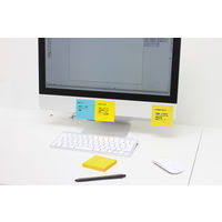 スリーエム(3M) ポストイット ふせん 付箋 強粘着 罫線入りノート 75mm×75mm ネオンカラー5色 1パック（10冊入）