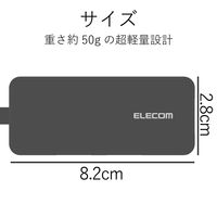USBハブ USB-A×4ポート USB2.0 ACアダプタ付 ケーブル長1.5m ブラック U2H-AN4SBK エレコム 1個（直送品）