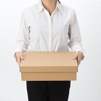 アスクル　ダンボール収納ボックス（組立式）　S　無地　1セット（5個）　段ボール  オリジナル