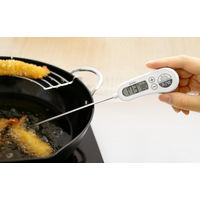 ドリテック　お知らせアラーム付　クッキング温度計　ホワイト　O-263WT 1個