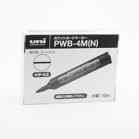 三菱鉛筆(uni)　ホワイトボードマーカー　中字丸芯　黒　PWB4M　10本
