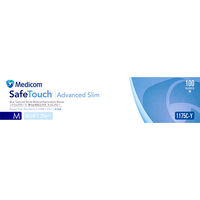 メディコムジャパン　セーフタッチニトリルグローブ　パウダーフリー　ブルー　Mサイズ　1175C-Y　1箱（100枚入） （使い捨てグローブ）