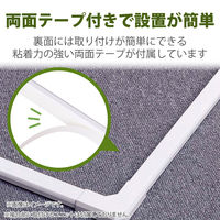 エレコム マルチ対応モール（両面テープ付） 壁用モール ホワイト 長さ1m×幅26mm LD-GAF3/WH 1本