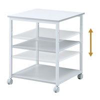 サンワサプライ レーザープリンタスタンド/台/ラック 幅600×奥行600×高さ700mm ライトグレー LPS-01T キャスター付（直送品）