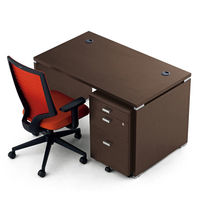 ARAN WORLD EIDOS エイドス 平机 引出し無し ダークブラウン 幅1000×奥行700×高さ700mm 1台（2梱包）