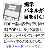 アスクル ビジネスフィット パンフレットスタンド1列 プラチナシルバー 幅286×奥行418×高さ1442mm 1台  オリジナル