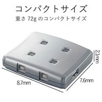 エレコム USB2.0手動切替器 4切替 USS2-W4 1個（直送品）