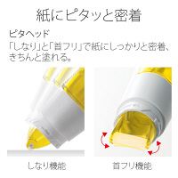 プラス　テープのりノリノ本体ＴＧー734レモンイエロー　　TG-734　1個　　（直送品）