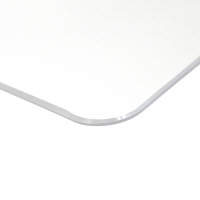 プラス ななめカットデスクマット OAエコノミー クリアタイプ小（990×690mm）厚さ1.2mm下敷きなし 半透明 41043