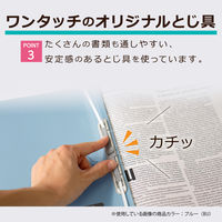セキセイ　のびーるファイル　エスヤード　外ひも付　A4タテ　ブルー　AE-50FH