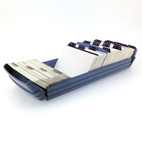 カール事務器　名刺ホルダー　800名用　ブルー　NO.870E　1セット（5個入）