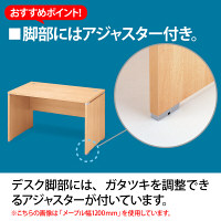 ARAN WORLD EIDOS エイドス 平机 引出し無し ダークブラウン／ホワイト 幅1400×奥行700×高さ700mm 1台（2梱包）（取寄品）