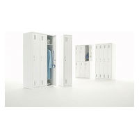 Ceha 抗菌 OAスチールロッカー 4連4人用 シリンダー錠 ホワイト 幅900×奥行515×高さ1790mm 1台（3梱包） 組立式（取寄品）