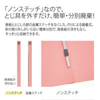 プラス エコノミーフラットファイル A4 タテ ピンク 2穴 No.021E 1パック（10冊入）（直送品）