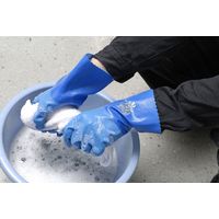 【ビニール手袋】 ショーワグローブ ポリウレタン手袋（裏布付） テムレス No.281 ブルー M 1双