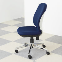 プラス プリセア オフィスチェア 布張り 肘無し ブルー KC-K53SL-A BL 1脚