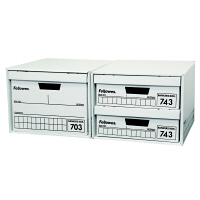 収納ボックス　フェローズ　バンカーズボックス　743　A4ハーフ　黒　6枚