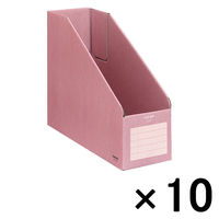 コクヨ ファイルボックス縦・横用A4収容幅94mm ピンク フーE455P 1セット(10冊:5冊入×2袋)