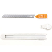 プラス カッターナイフ S CUー003 ホワイト CU-003 1セット(3本)（直送品）