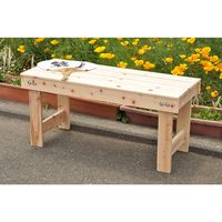 エイ・アイ・エス 桧（ひのき）縁台 幅900mm ベンチ ナチュラル HE-90 1台（直送品）