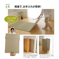 イケヒコ マットレス セミダブル 三つ折り い草 置き畳 国産 『い草マットレス』 約120×210cm （裏：不織布） 1枚（直送品）