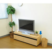 エイ・アイ・エス ブラックガラスAVボード120 ナチュラル 幅1200×奥行395×高さ360mm AV-BKG120 NA 1台（直送品）