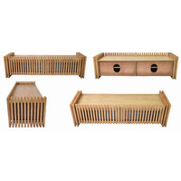 B.Bファニシング FOREST（フォレスト） テレビ台 ブラウン 幅1245×奥行405×高さ350mm FOTB-124BR 1台（直送品）