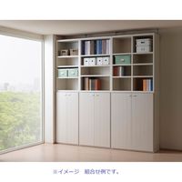 【軒先渡し】フナモコ LIVING SHELF  オープン板戸　 ホワイトウッド 幅600×奥行367×高さ1138mm LFS-60 1台（直送品）