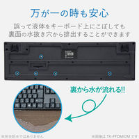 ワイヤレスキーボード マウスセット 無線 フルサイズ 高耐久 メンブレン ブラック TK-FDM063BK エレコム 1個（直送品）