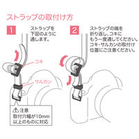 サンワサプライ 小型デジタル一眼ストラップ・水玉(ブルー) DG-SST5BL 1個