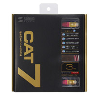 サンワサプライ カテゴリ7LANケーブル3m ワインレッド KB-T7-03WRN（直送品）