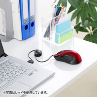 サンワサプライ ケーブル巻取り5ボタンブルーLEDマウス(ブラック) MA-BLMA9BK 1個（直送品）