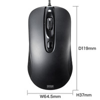 サンワサプライ 有線レーザーマウス MA-LS27BK 1個（直送品）