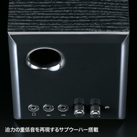 サンワサプライ 木製2.1chマルチメディアスピーカー MM-SPWD3BKN 1個（直送品）