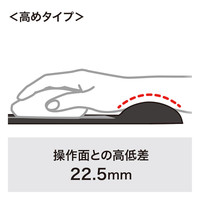 サンワサプライ リストレスト付きマウスパッド（レザー調素材、高さ高め、ブルー） W156×D254×H22.5mm MPD-GELPHBL 1個（直送品）