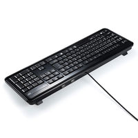 有線キーボード　メンブレン　USB2.0ハブ 2ポート内蔵　スタンダード　ブラック　SKB-SL21UHBK　サンワサプライ　1個